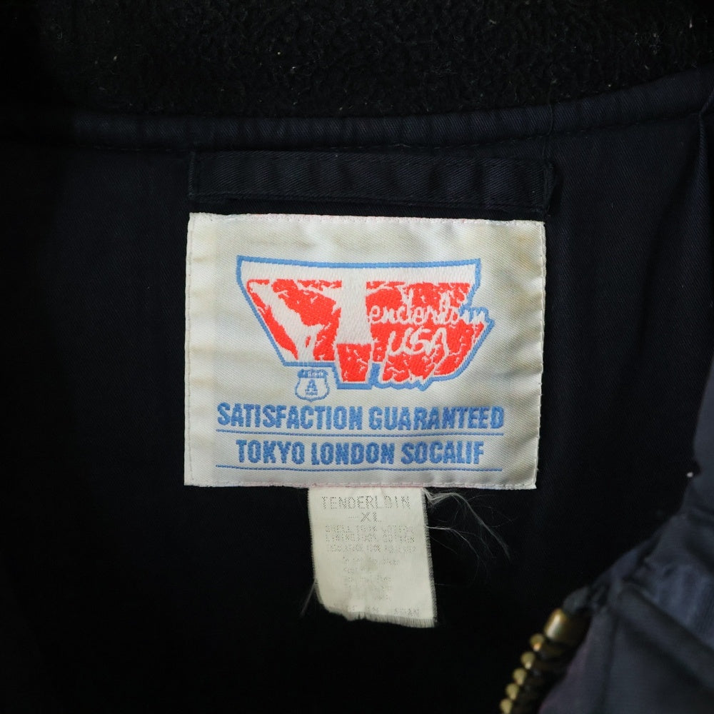 TENDERLOIN(テンダーロイン) 日本製 初期 ステーキタグ TTEAM N-3Bタイプ フーデッドコート ネイビー