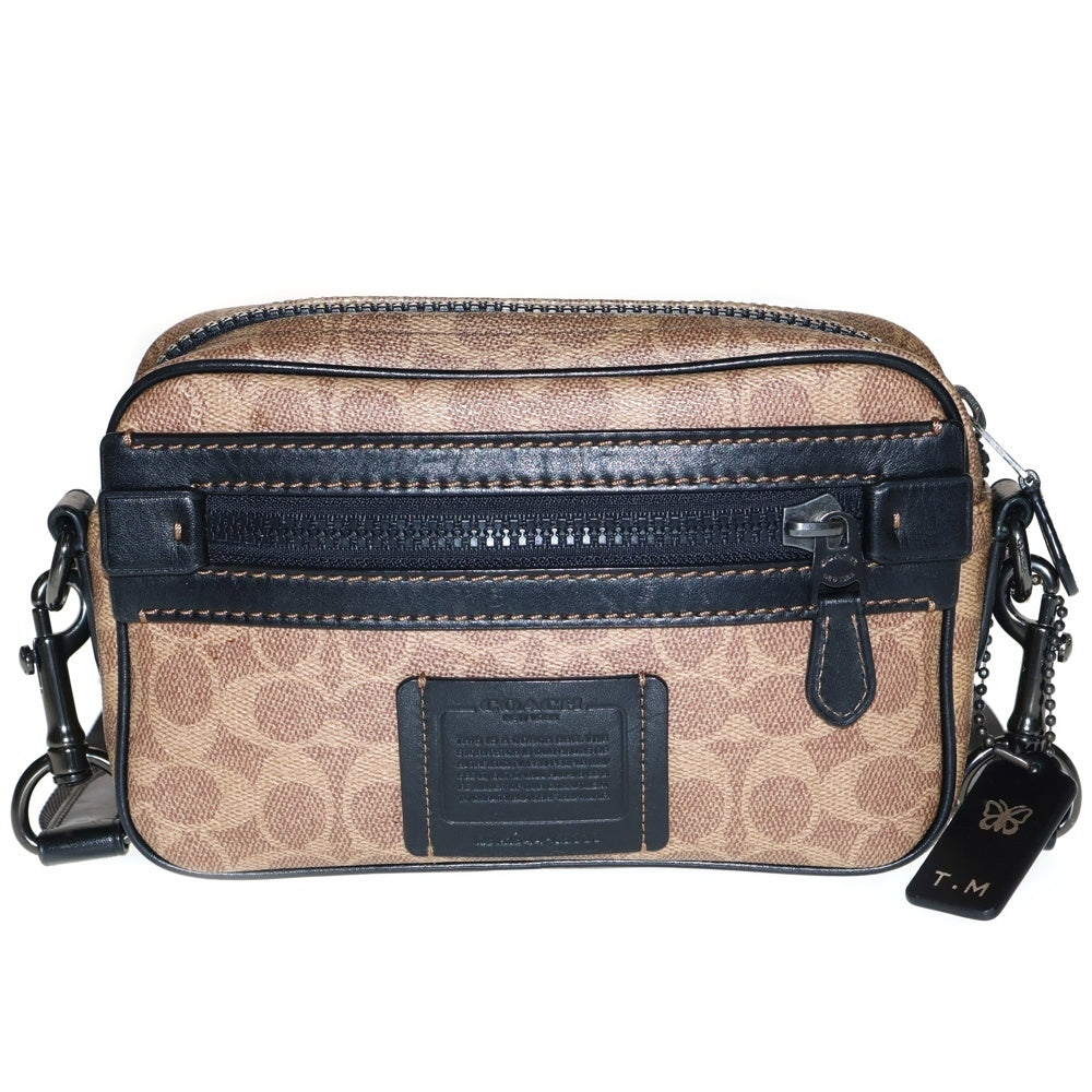 COACH(コーチ) アカデミー シグネチャー クロスボディ ショルダーバック 総柄 ブラウン 69333