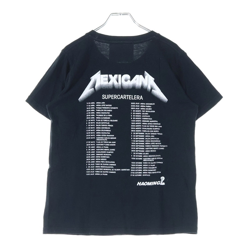 NO BRAND(ノーブランド) HAOMING MEXICANA ハオミン メキシカーナ プリント 半袖Tシャツ カットソー ブラック