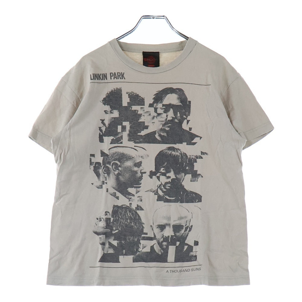 NO BRAND(ノーブランド) LINKIN PARK A THOUSAND SUNS リンキンパーク ア サウザンドサンズ プリント 半袖Tシャツ カットソー ベージュ