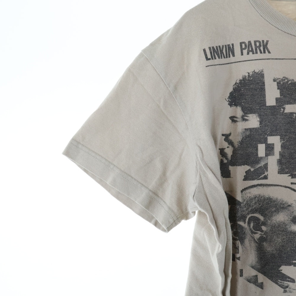 NO BRAND(ノーブランド) LINKIN PARK A THOUSAND SUNS リンキンパーク ア サウザンドサンズ プリント 半袖Tシャツ カットソー ベージュ