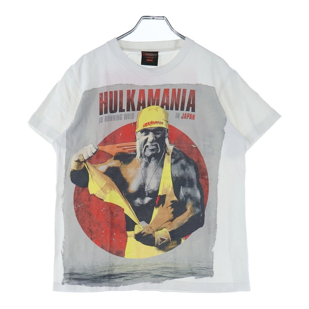 NO BRAND(ノーブランド) WWE HULKMANIA 2014 ハルクホーガン プリント 半袖Tシャツ カットソー ホワイト