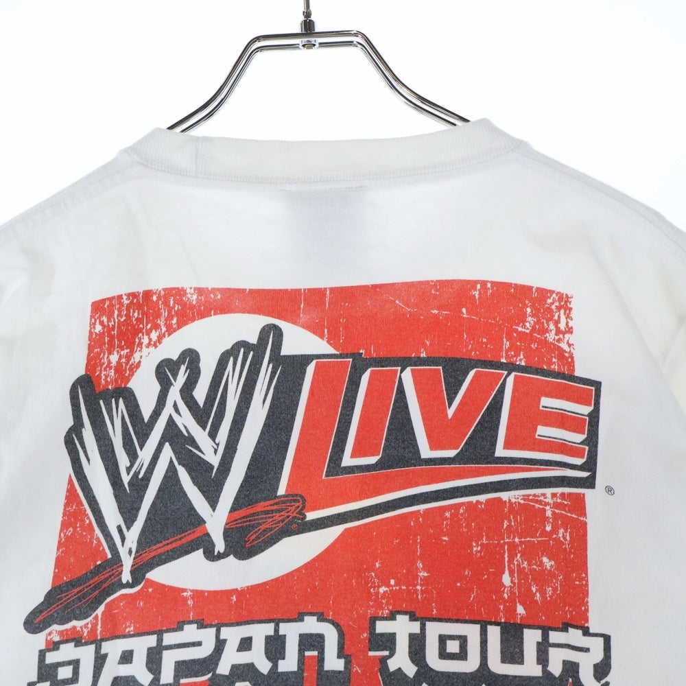 NO BRAND(ノーブランド) WWE HULKMANIA 2014 ハルクホーガン プリント 半袖Tシャツ カットソー ホワイト