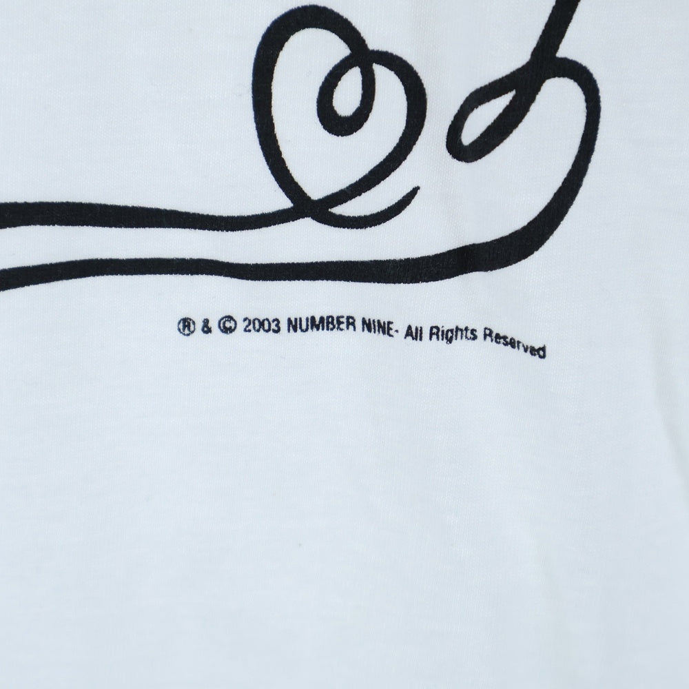 NUMBER (N)INE(ナンバーナイン) 03SS カート期 ABERDEEN PENNYROYAL TEA T-SHIRT アバディーン ペニーロイヤルティー プリント クルーネック 半袖Tシャツ カットソー ホワイト