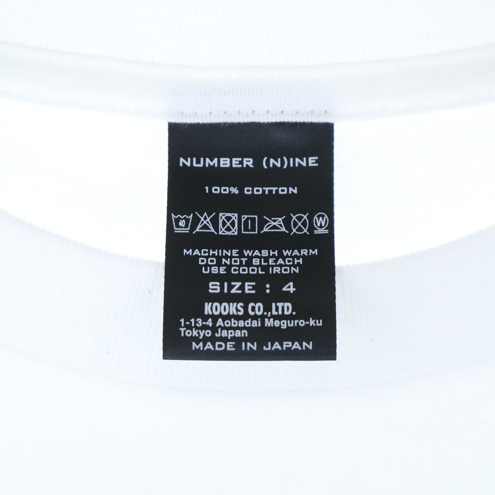 NUMBER (N)INE(ナンバーナイン) 03SS カート期 ABERDEEN PENNYROYAL TEA T-SHIRT アバディーン ペニーロイヤルティー プリント クルーネック 半袖Tシャツ カットソー ホワイト