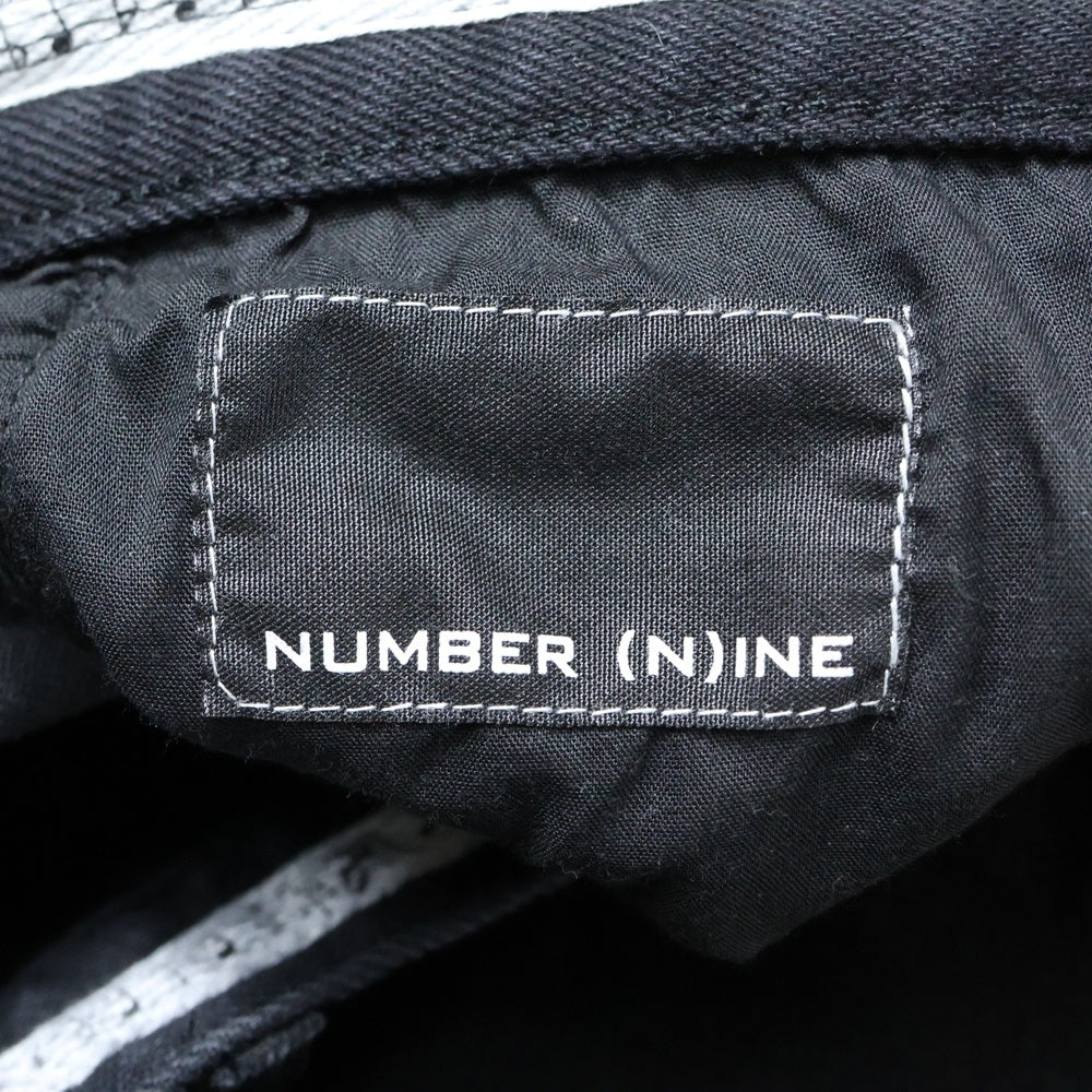 NUMBER (N)INE(ナンバーナイン) SHEET MUSIC BELT SKNNY シート ミュージック ベルト ジップフライ スキニー デニム パンツ ブラック