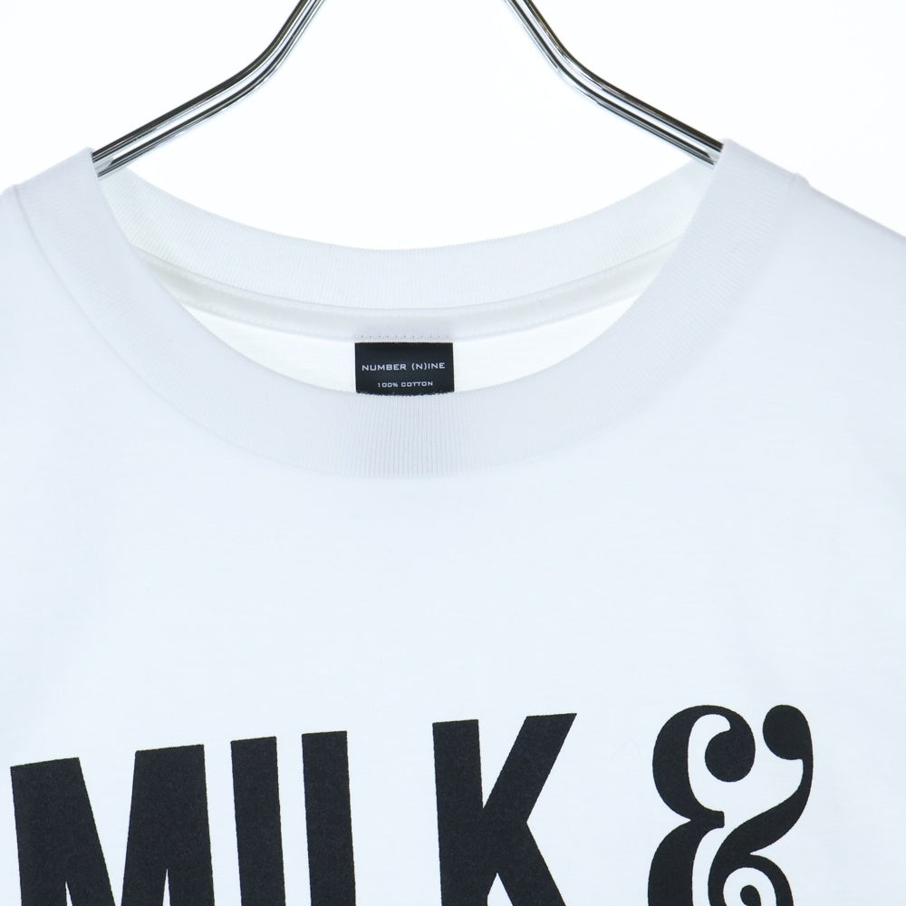 NUMBER (N)INE(ナンバーナイン) MILK&COOKIES T-SHIRT ミルク アンド クッキー プリント クルーネック 半袖Tシャツ カットソー ホワイト
