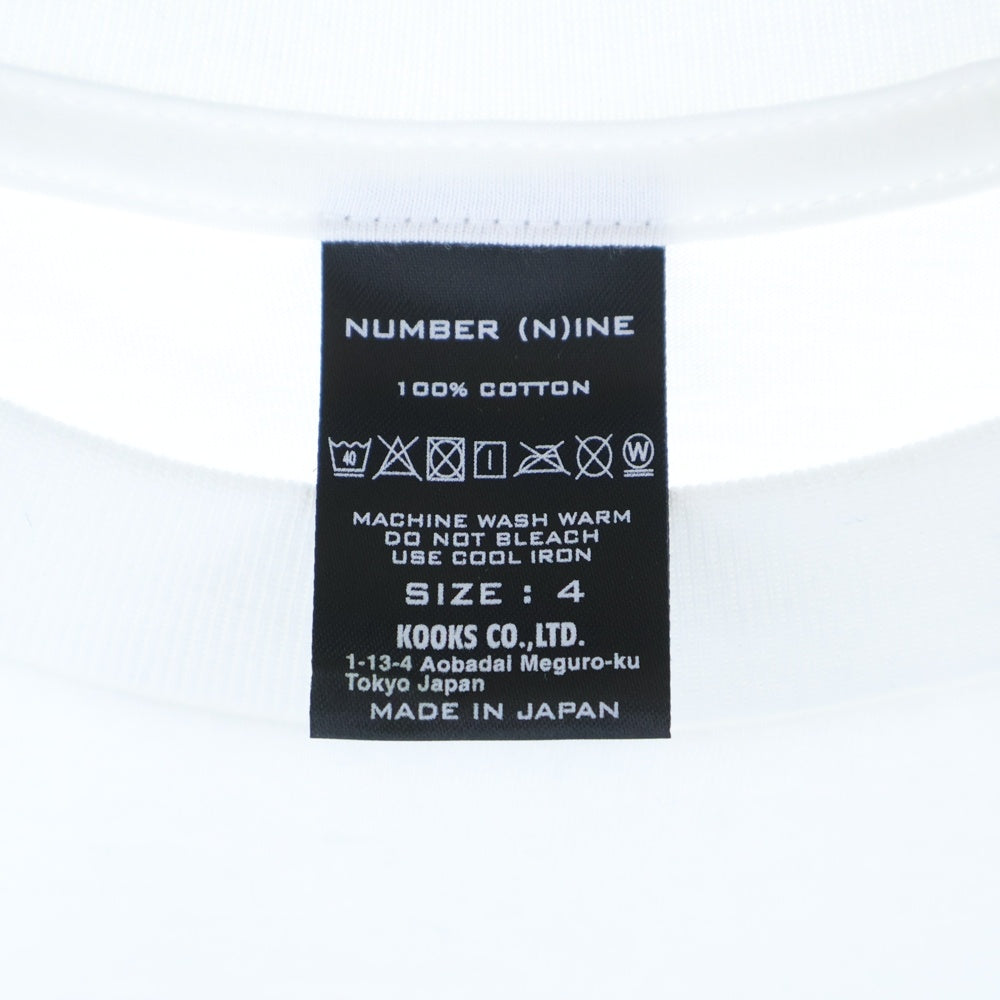 NUMBER (N)INE(ナンバーナイン) MILK&COOKIES T-SHIRT ミルク アンド クッキー プリント クルーネック 半袖Tシャツ カットソー ホワイト