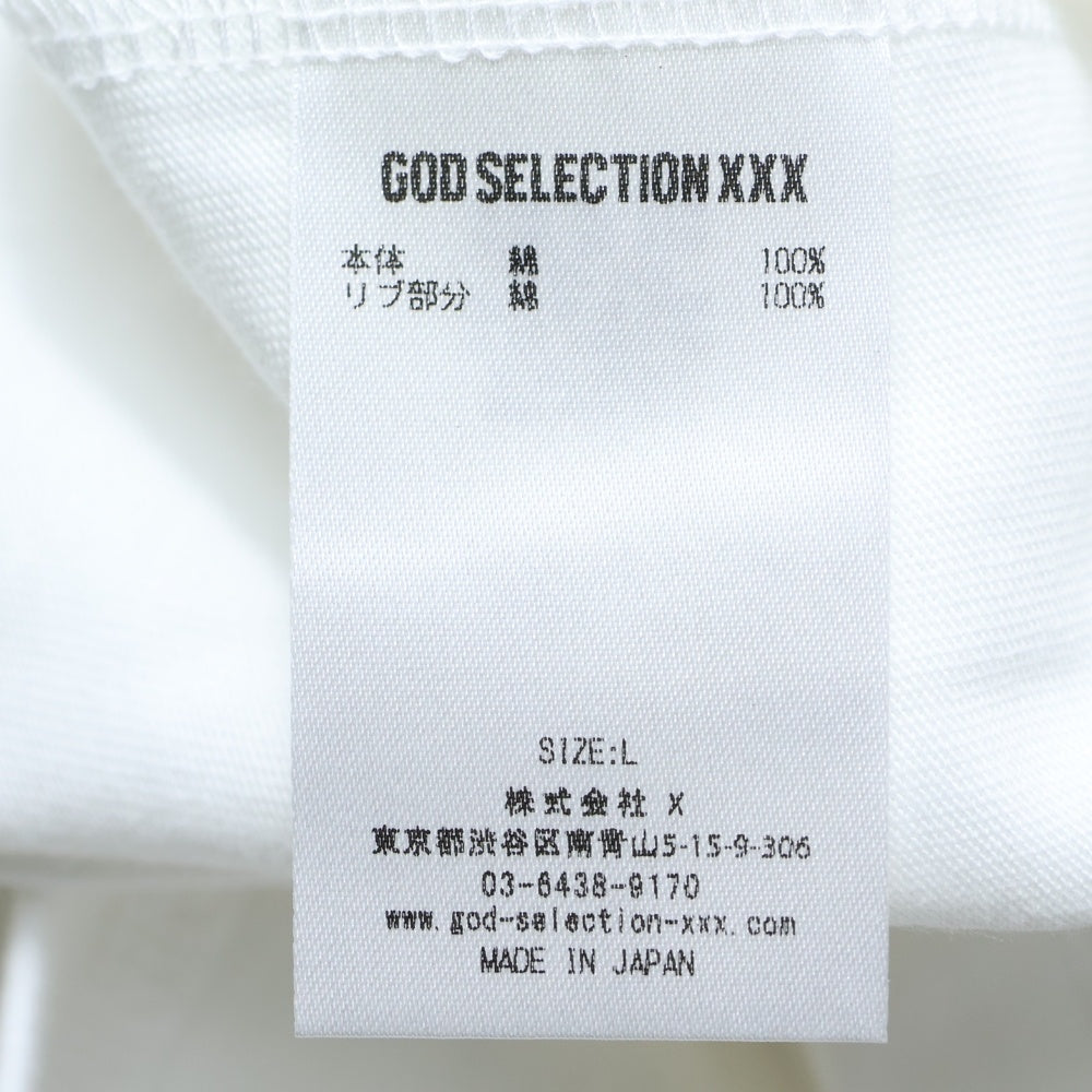 GOD SELECTION XXX(ゴッドセレクショントリプルエックス) 9周年記念 Miranda Kerr Tee ミランダカー プリント クルーネック 半袖Tシャツ カットソー ホワイト