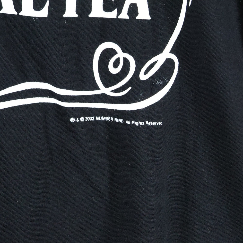 NUMBER (N)INE(ナンバーナイン) 03SS カート期 ABERDEEN PENNYROYAL TEA T-SHIRT アバディーン ペニーロイヤルティー プリント クルーネック 半袖Tシャツ カットソー ブラック