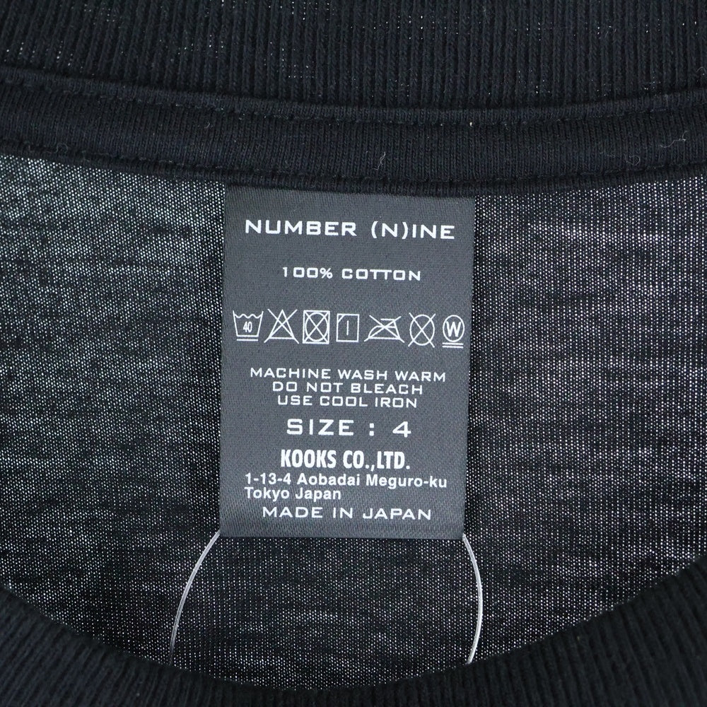 NUMBER (N)INE(ナンバーナイン) 03SS カート期 ABERDEEN PENNYROYAL TEA T-SHIRT アバディーン ペニーロイヤルティー プリント クルーネック 半袖Tシャツ カットソー ブラック
