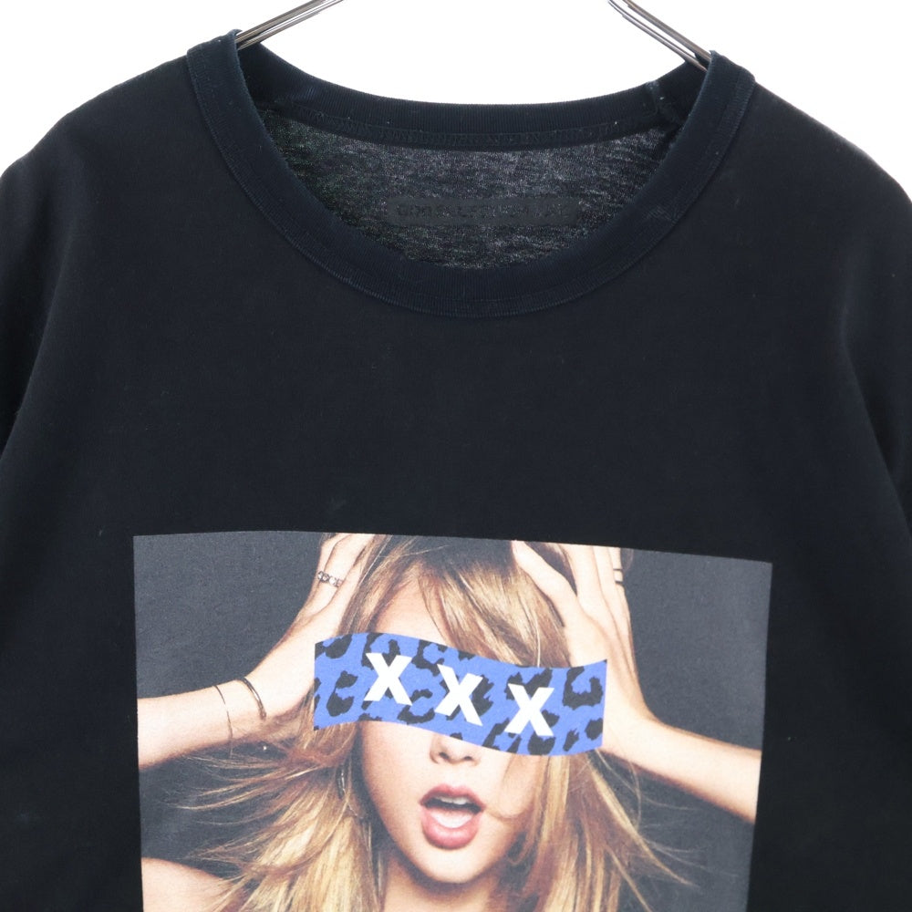 GOD SELECTION XXX(ゴッドセレクショントリプルエックス) Taylor Swift Tee テイラー スウィフト プリント クルーネック 半袖Tシャツ カットソー ブラック