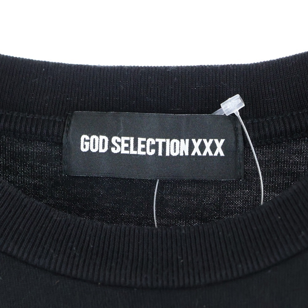 GOD SELECTION XXX(ゴッドセレクショントリプルエックス) ×FRAGMENT DESIGN 10周年記念 Kate Moss Tee フラグメントデザイン ケイトモス プリント クルーネック 半袖Tシャツ カットソー ブラック