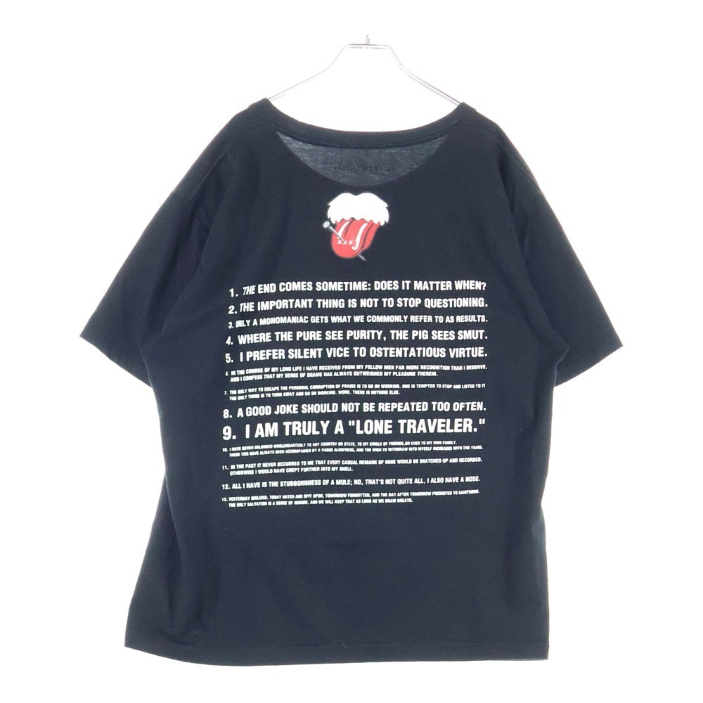 NUMBER (N)INE(ナンバーナイン) ×GOD SELECTION XXX ゴッドセレクション カート期 モチーフ プリント クルーネック 半袖Tシャツ カットソー ブラック