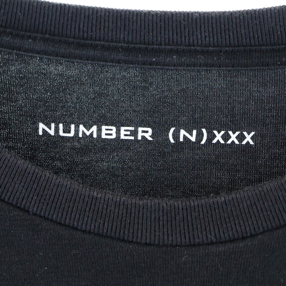 NUMBER (N)INE(ナンバーナイン) ×GOD SELECTION XXX ゴッドセレクション カート期 モチーフ プリント クルーネック 半袖Tシャツ カットソー ブラック