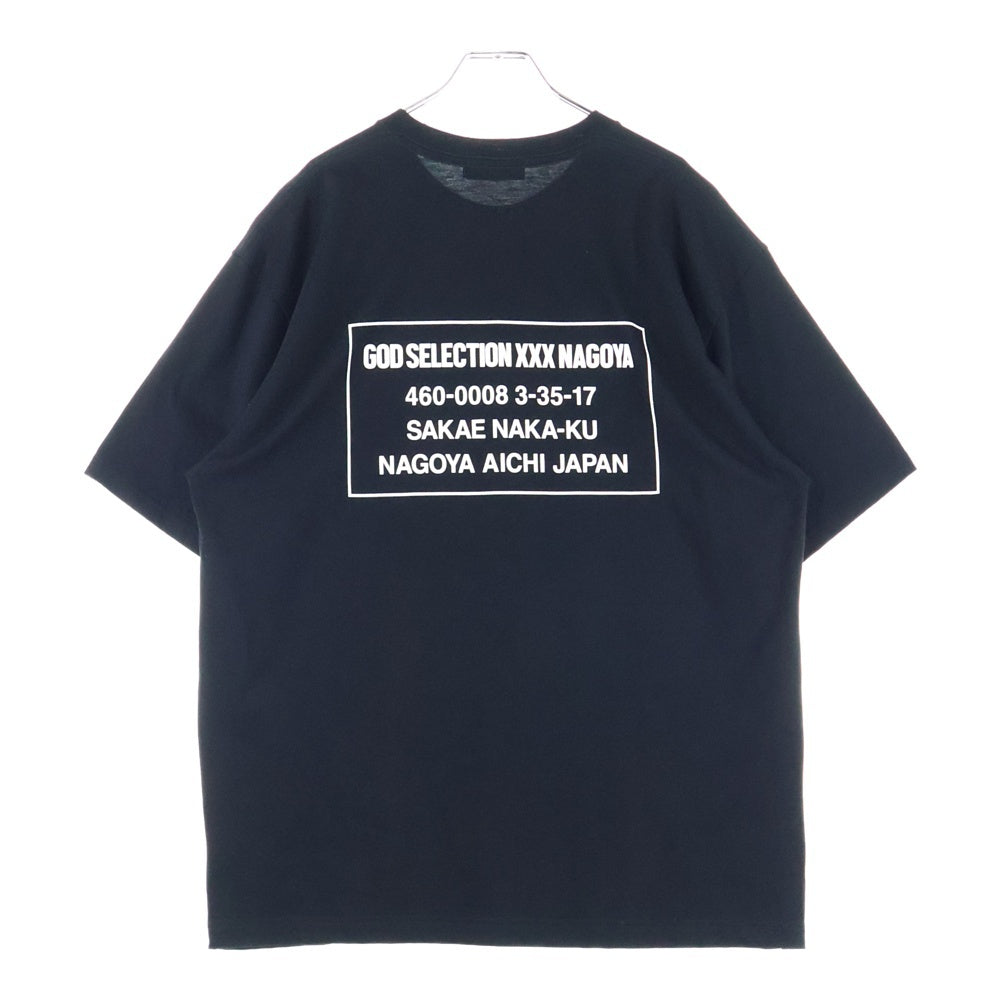 GOD SELECTION XXX(ゴッドセレクショントリプルエックス) 名古屋限定 Kate Moss Tee ケイトモス プリント クルーネック 半袖Tシャツ カットソー ブラック/オレンジ
