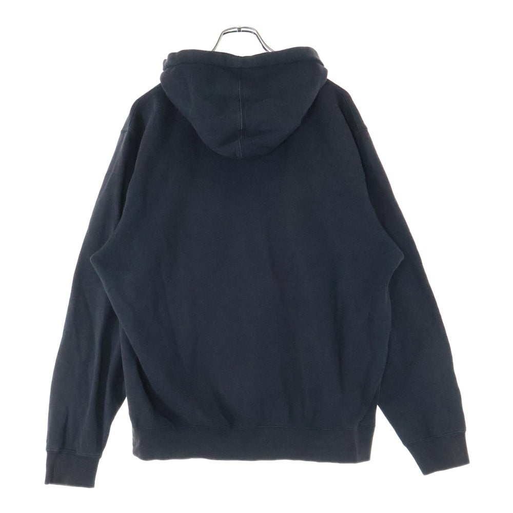 STUSSY(ステューシー) フロントロゴエンブロイダリー ジップアップ フーディー パーカー ブラック/レッド