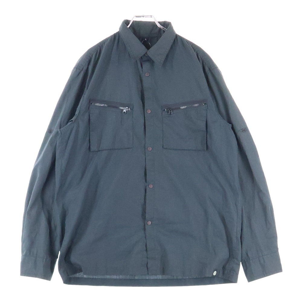 STUSSY(ステューシー) 90-00S OLD TECHNO WORK SHIRT オールド テクノワーク スナップボタン 長袖シャツ ブラック