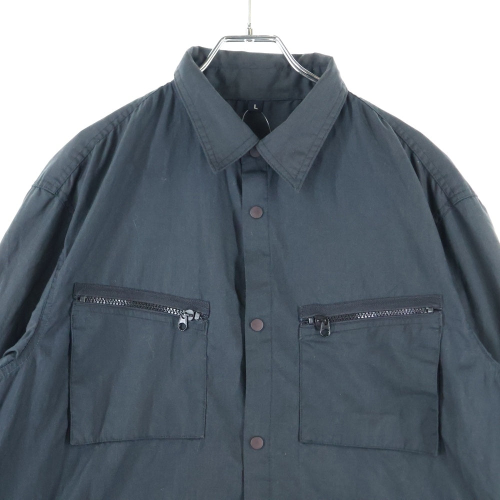 STUSSY(ステューシー) 90-00S OLD TECHNO WORK SHIRT オールド テクノワーク スナップボタン 長袖シャツ ブラック