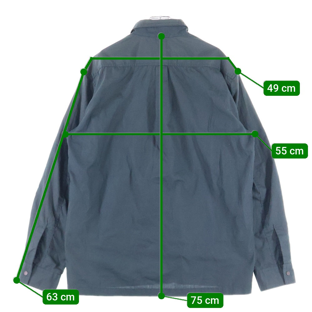 STUSSY(ステューシー) 90-00S OLD TECHNO WORK SHIRT オールド テクノワーク スナップボタン 長袖シャツ ブラック