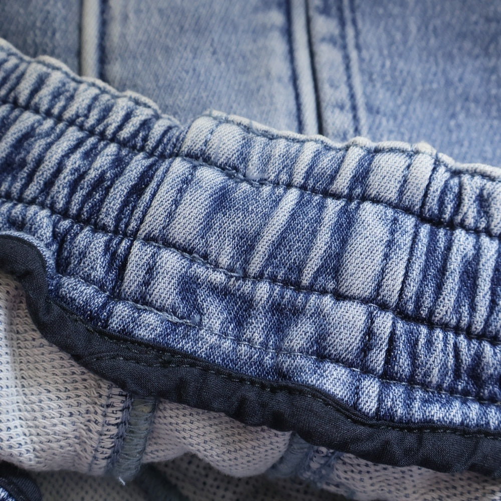 DIESEL(ディーゼル) D-MARTIANS-NE SWEAT JEANS ロゴパッチ スウェット デニム パンツ インディゴ A03924