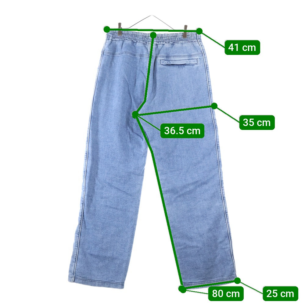DIESEL(ディーゼル) D-MARTIANS-NE SWEAT JEANS ロゴパッチ スウェット デニム パンツ インディゴ A03924