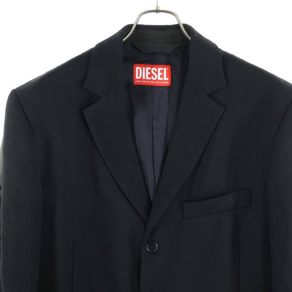 DIESEL(ディーゼル) J-WARHOLS JACKET ノッチドラペル パッチワーク 3ボタン テーラードジャケット ブラック A10440