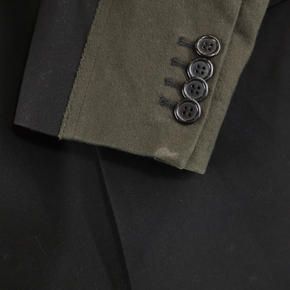 DIESEL(ディーゼル) J-WARHOLS JACKET ノッチドラペル パッチワーク 3ボタン テーラードジャケット ブラック A10440