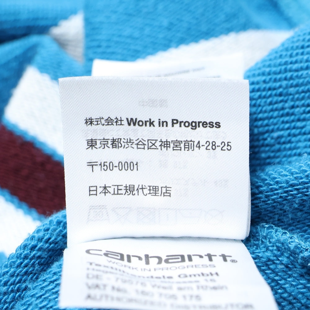 CARHARTT(カーハート) BLANKET STRIPES SWEATSHIRT ブランケットストライプ クルーネック スウェットシャツ トレーナー ブルー