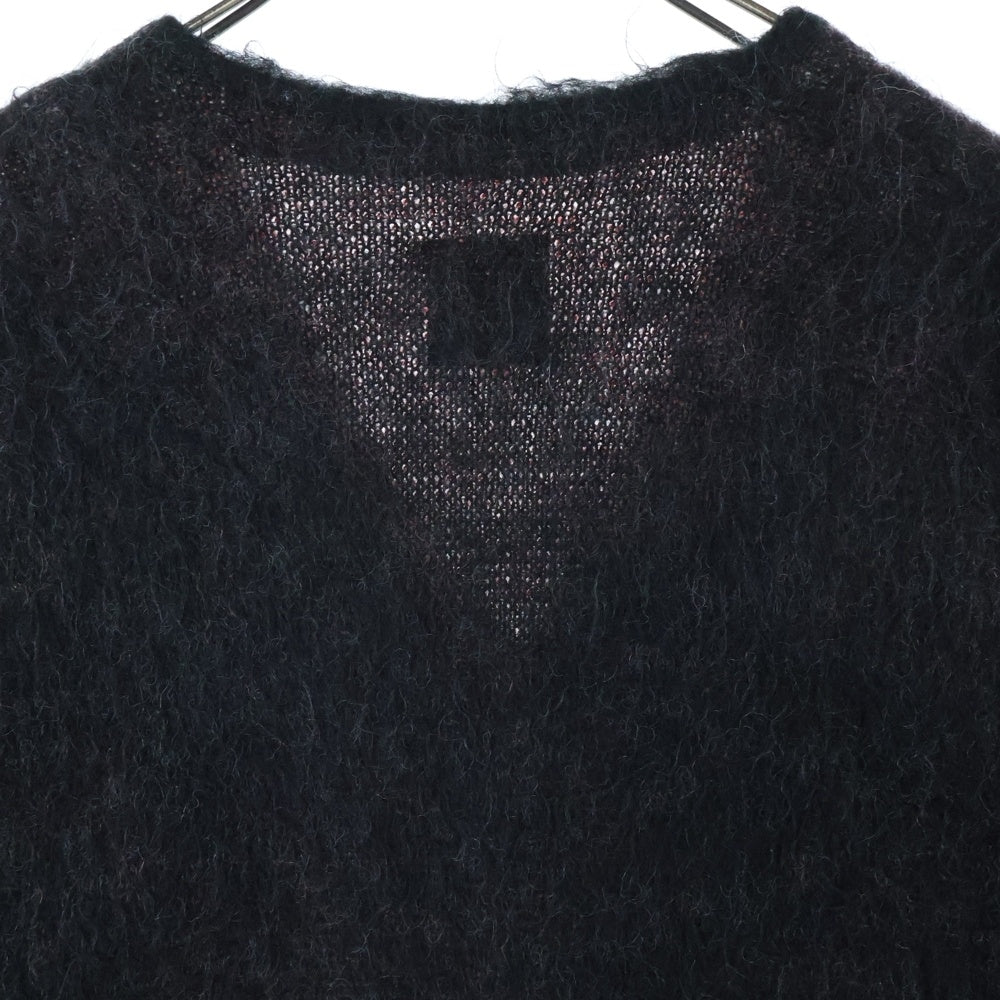 Needles(ニードルス) 20AW ×GIRLS DON'T CRY ガールズドントクライ ハート モヘア ニット カーディガン ブラック/レッド HM412