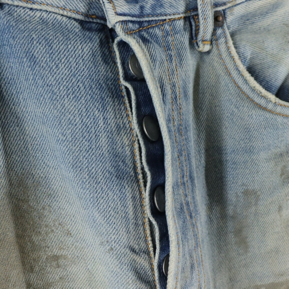 Acne Studios(アクネ ストゥディオズ) 2021F PENICILLIN ペニシリン ダメージデザイン ルーズフィット ボタンフライ デニムパンツ ジーンズ レディース インディゴ A00402