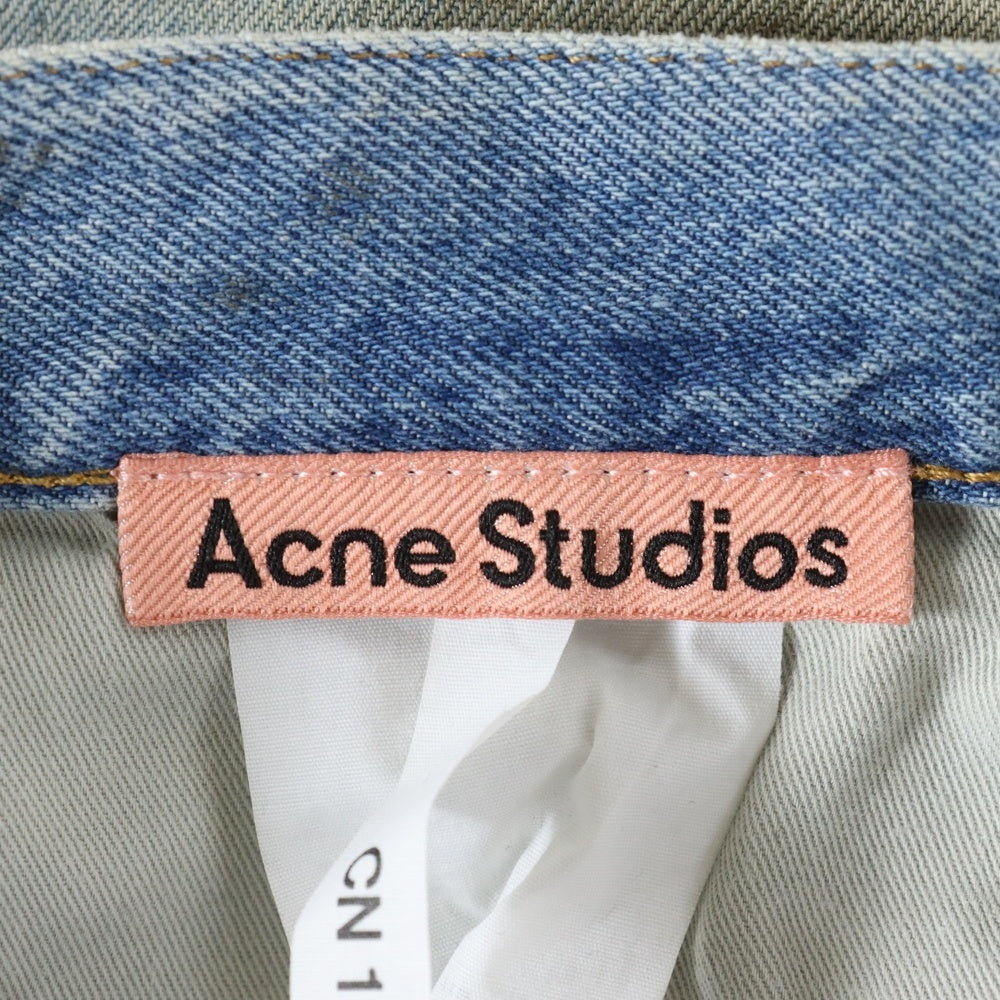 Acne Studios(アクネ ストゥディオズ) 2021F PENICILLIN ペニシリン ダメージデザイン ルーズフィット ボタンフライ デニムパンツ ジーンズ レディース インディゴ A00402