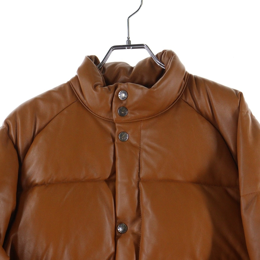A BATHING APE(アベイシングエイプ) 復刻 シープスキン レザー ダウンジャケット ブラウン 001HJH701007M