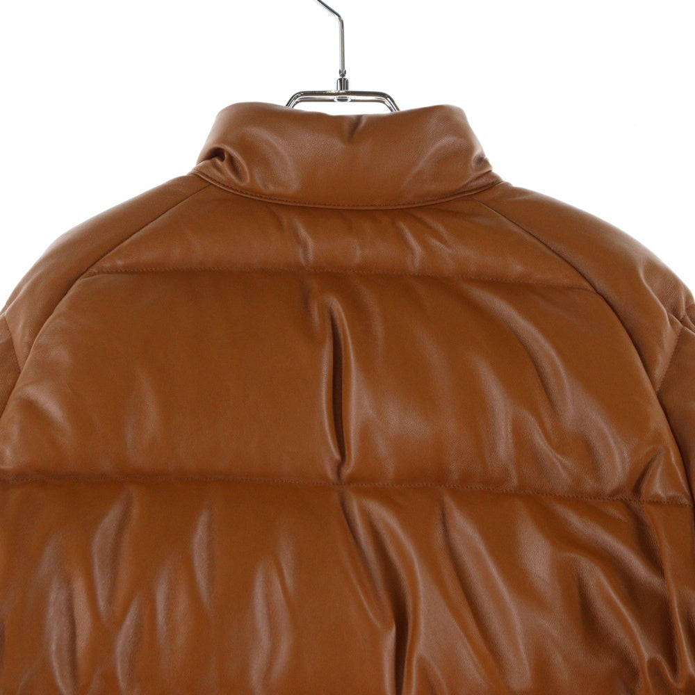 A BATHING APE(アベイシングエイプ) 復刻 シープスキン レザー ダウンジャケット ブラウン 001HJH701007M