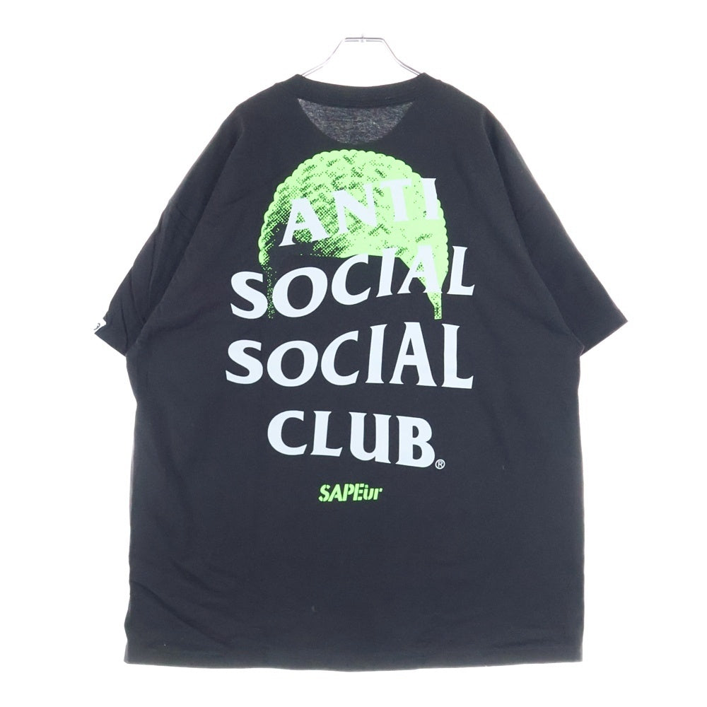 ANTI SOCIAL SOCIAL CLUB(アンチソーシャルソーシャルクラブ) ×SAPEUR サプール ロゴプリント 半袖Tシャツ カットソー ブラック