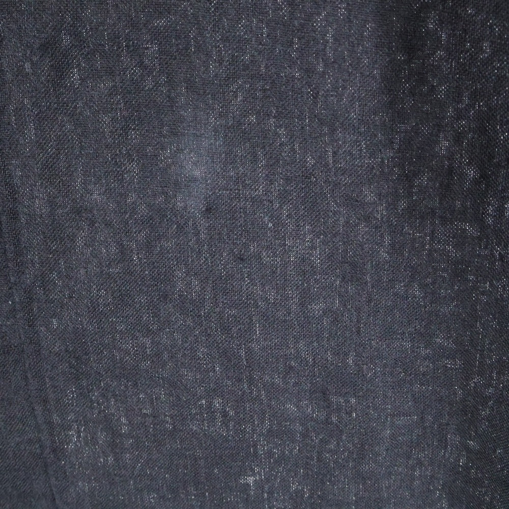 Paul Smith(ポールスミス) リネン ロングスリーブ ノーカラー長袖シャツ ブラック 143310 509T