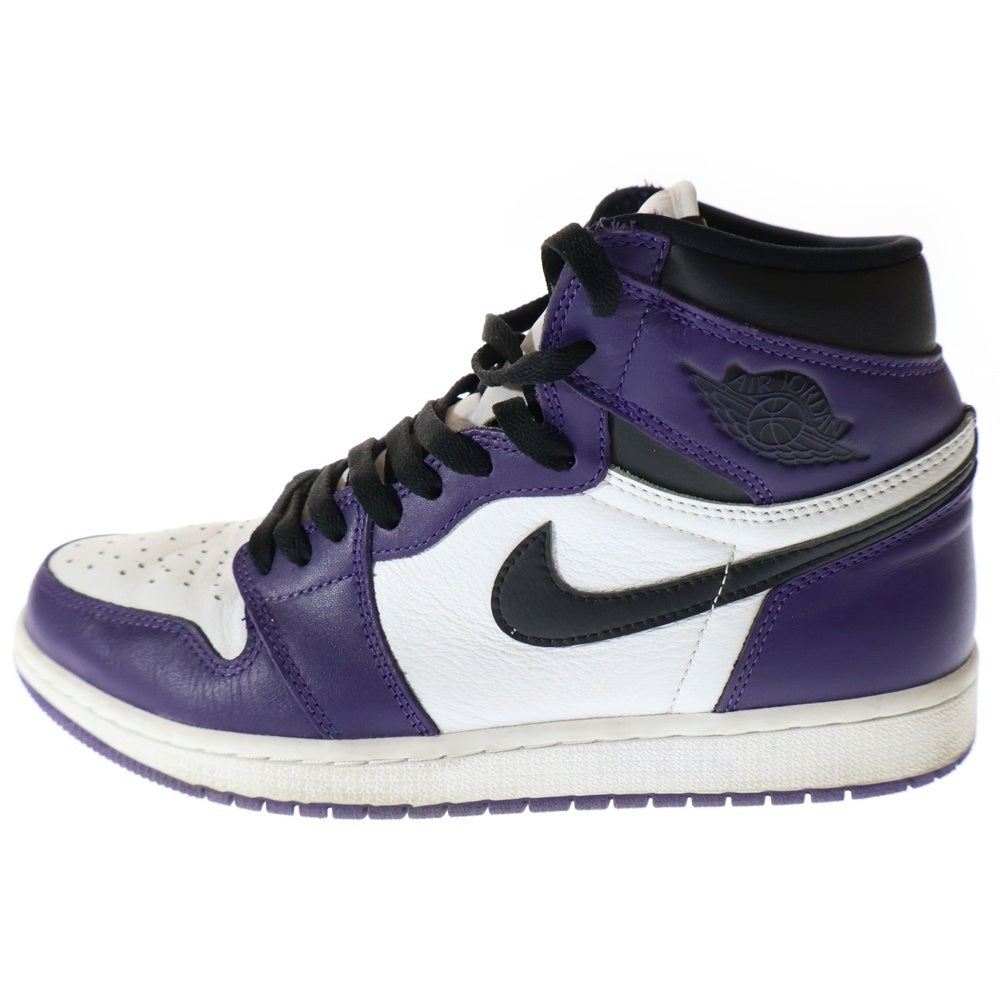 NIKE(ナイキ) AIR JORDAN 1 RETRO HIGH OG COURT PURPLE エアジョーダン1 コートパープル ハイカットスニーカー ホワイト/パープル US9.5/27.5cm 555088-500