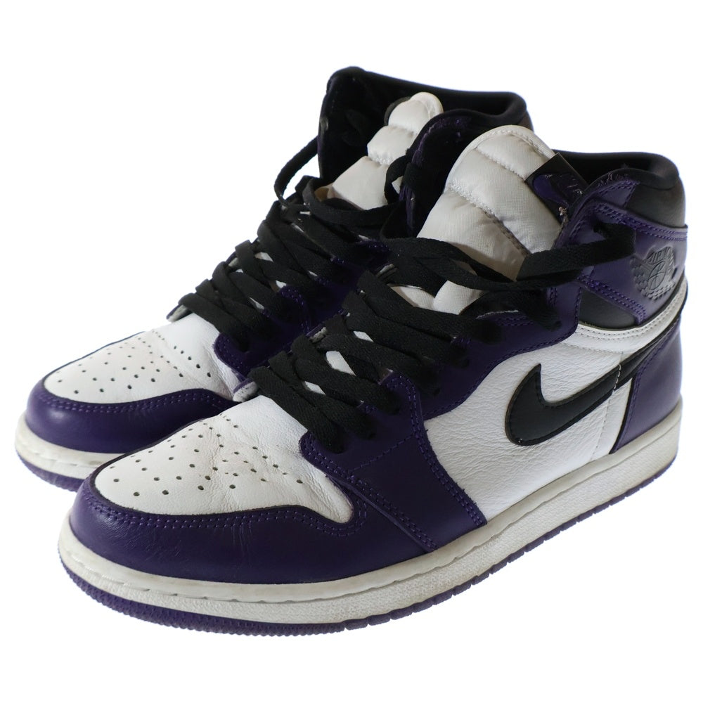 NIKE(ナイキ) AIR JORDAN 1 RETRO HIGH OG COURT PURPLE エアジョーダン1 コートパープル ハイカットスニーカー ホワイト/パープル US9.5/27.5cm 555088-500
