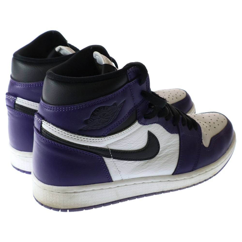 NIKE(ナイキ) AIR JORDAN 1 RETRO HIGH OG COURT PURPLE エアジョーダン1 コートパープル ハイカットスニーカー ホワイト/パープル US9.5/27.5cm 555088-500
