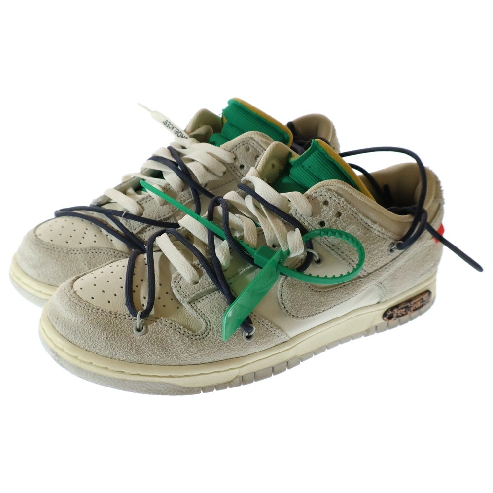 NIKE(ナイキ) ×OFF WHITE DUNK LOW The 50 Collection Lot 20 DJ0950-115 オフホワイト ダンクロー ローカットスニーカーシューズ グレー/グリーン US10/28.0cm