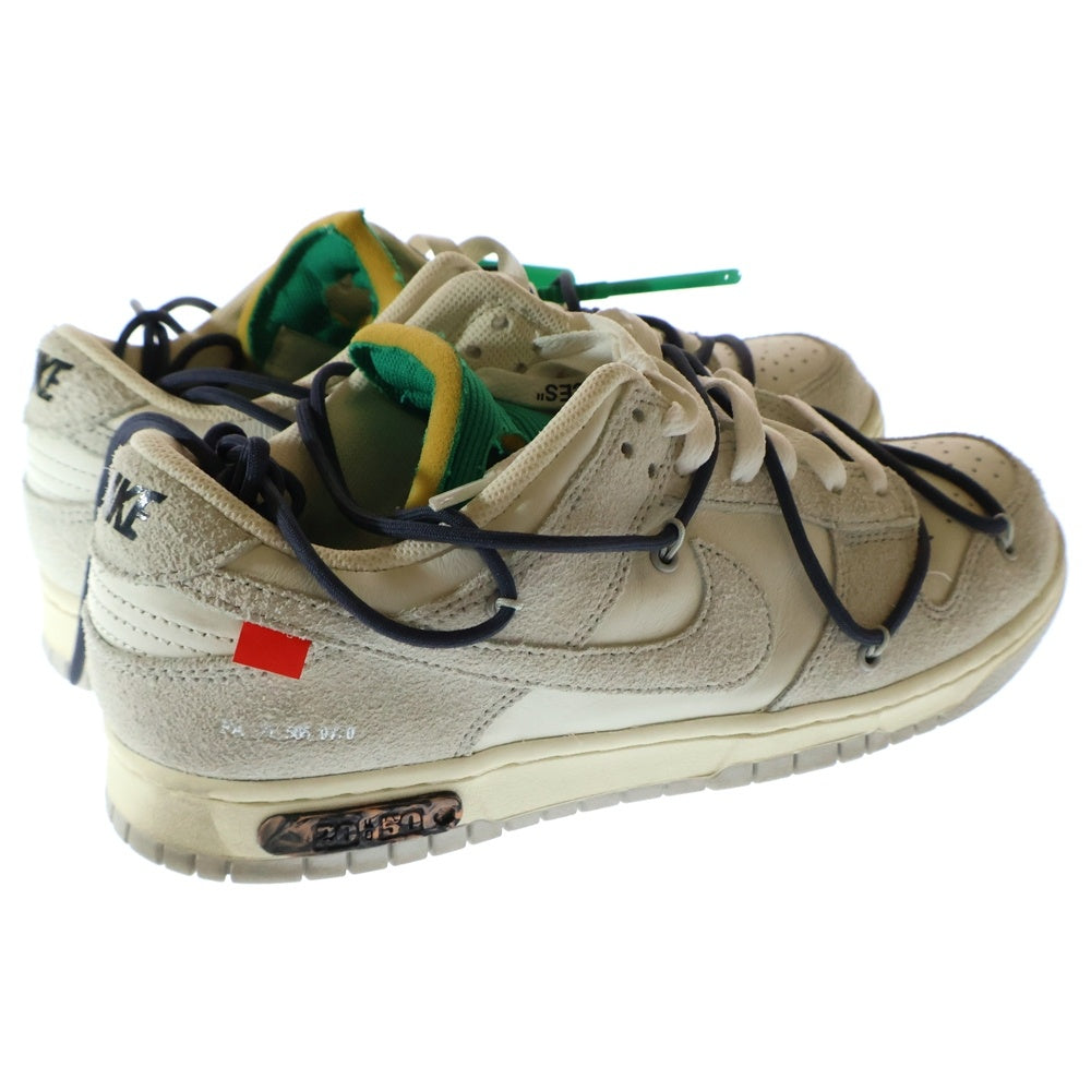 NIKE(ナイキ) ×OFF WHITE DUNK LOW The 50 Collection Lot 20 DJ0950-115 オフホワイト ダンクロー ローカットスニーカーシューズ グレー/グリーン US10/28.0cm