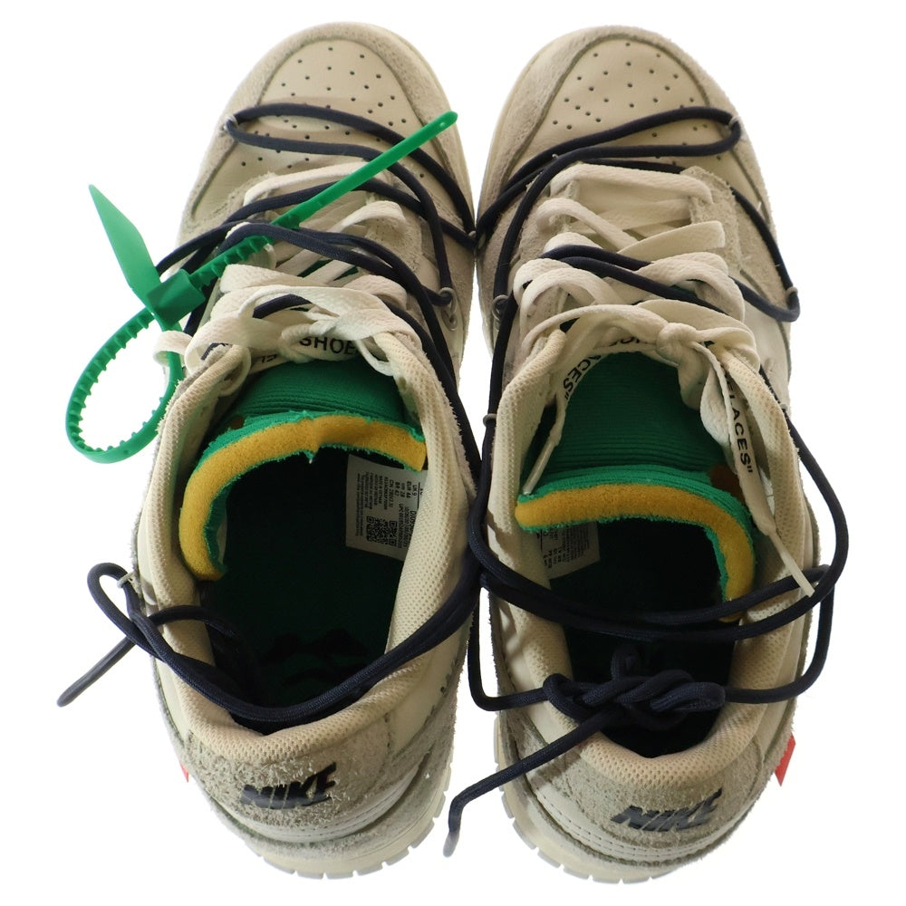 NIKE(ナイキ) ×OFF WHITE DUNK LOW The 50 Collection Lot 20 DJ0950-115 オフホワイト ダンクロー ローカットスニーカーシューズ グレー/グリーン US10/28.0cm