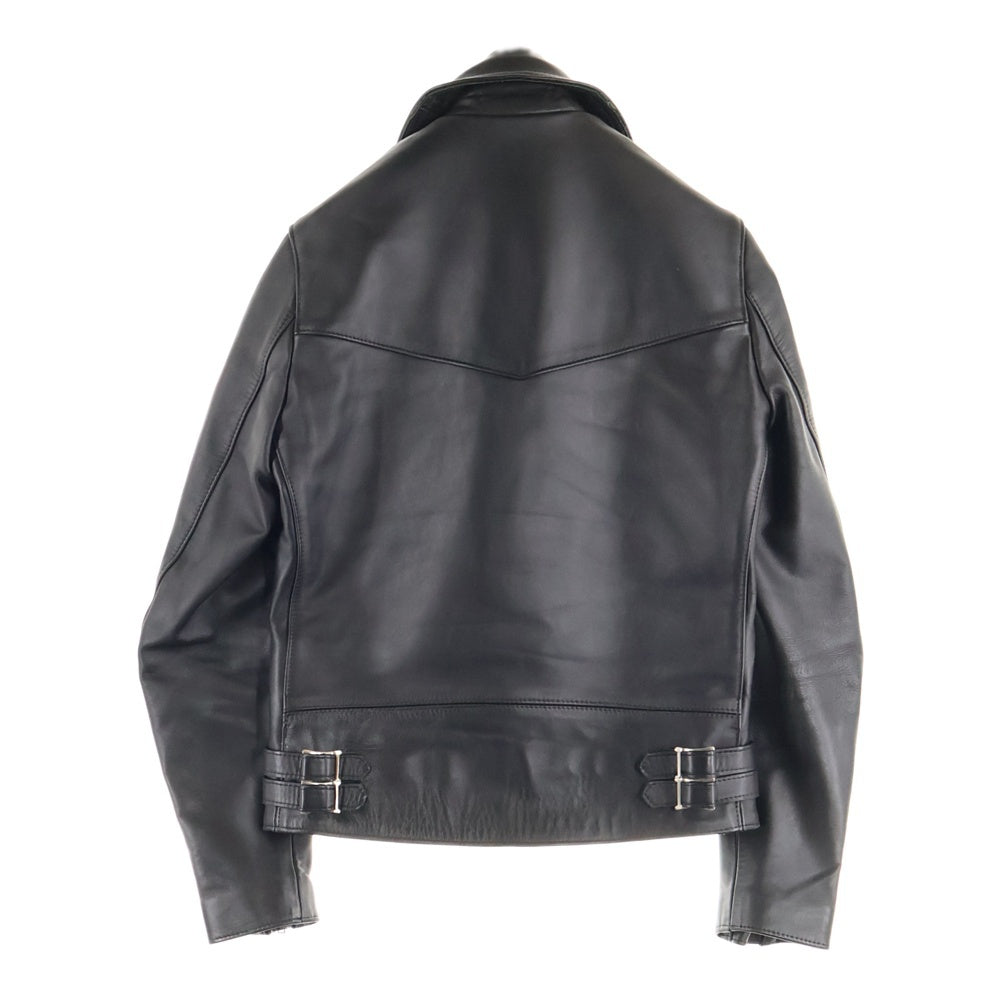 Lewis Leathers(ルイスレザー) 391 LIGHTNING REGULAR FIT HORSEHIDE ライトニング タイトフィット 内側キルティング ライダースジャケット ブラック/レッド #391