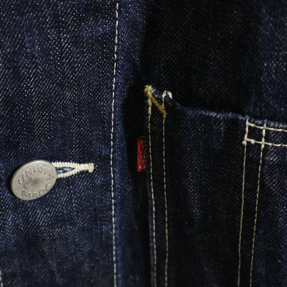 EIGHT-G(エイトジー) レギュラーカラーコーデュロイ切り替え ボタンダウン デニムロングスリーブジャケット インディゴ/ブラウン 8JK-01A