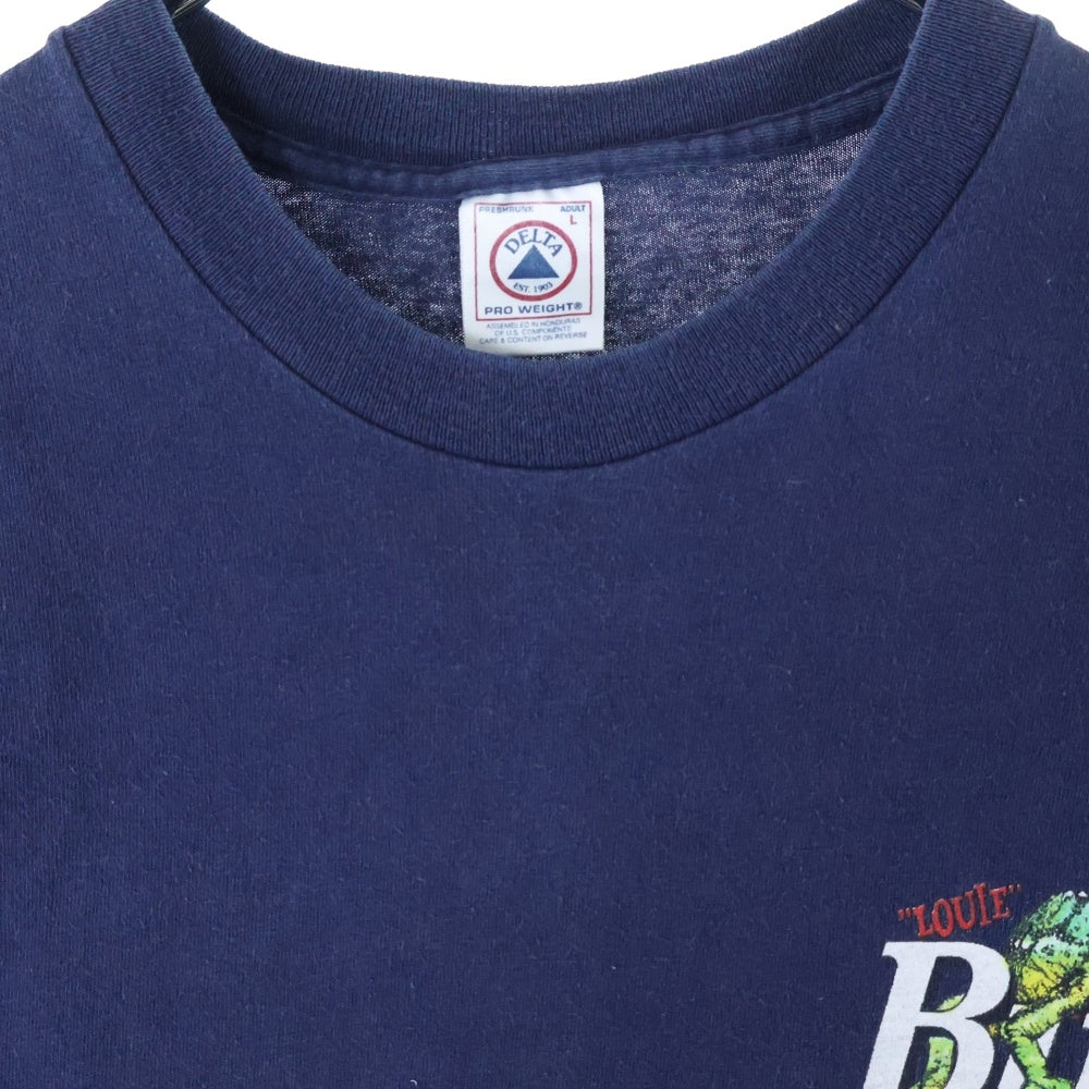 VINTAGE(ヴィンテージ) 90S VINTAGE Budweiser RACING 1998 LOUIE THE LIZARD NASCAR NAVY DELTA バドワイザーレーシング 両面プリント クルーネック 半袖Tシャツ カットソー ネイビー