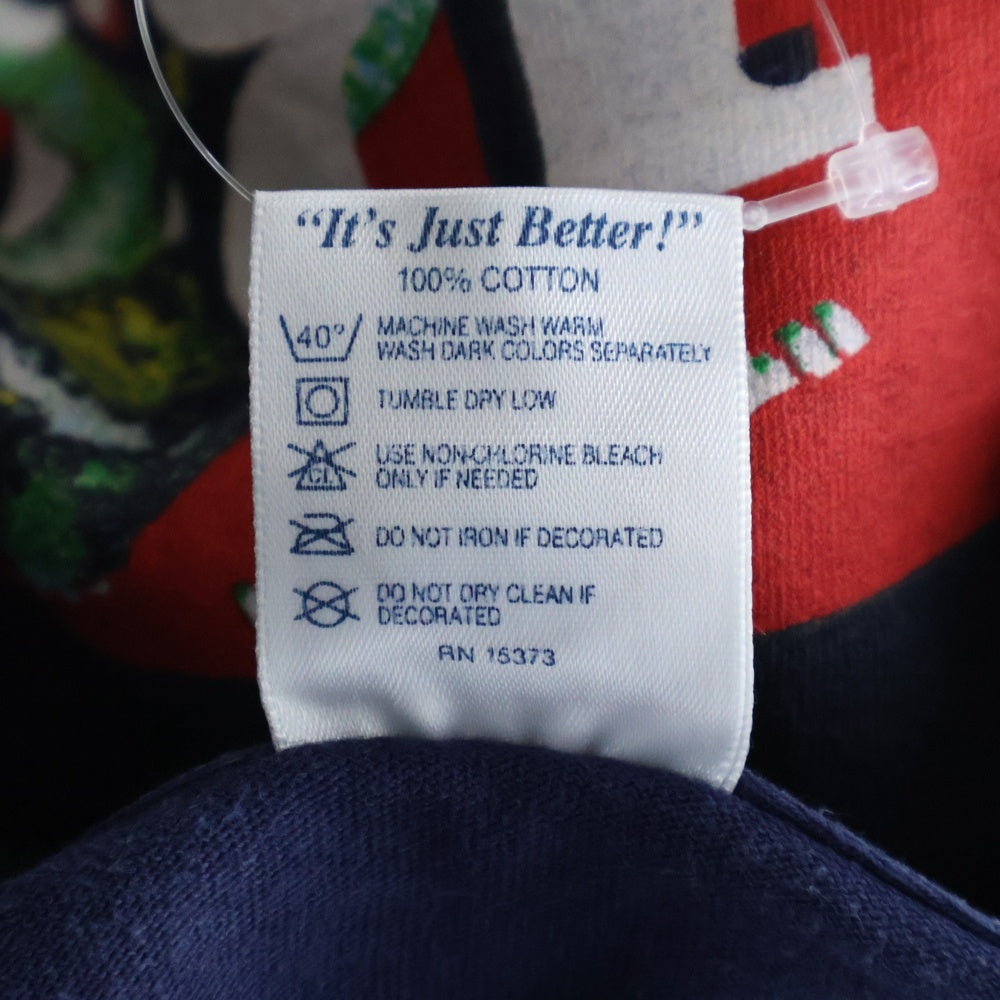 VINTAGE(ヴィンテージ) 90S VINTAGE Budweiser RACING 1998 LOUIE THE LIZARD NASCAR NAVY DELTA バドワイザーレーシング 両面プリント クルーネック 半袖Tシャツ カットソー ネイビー