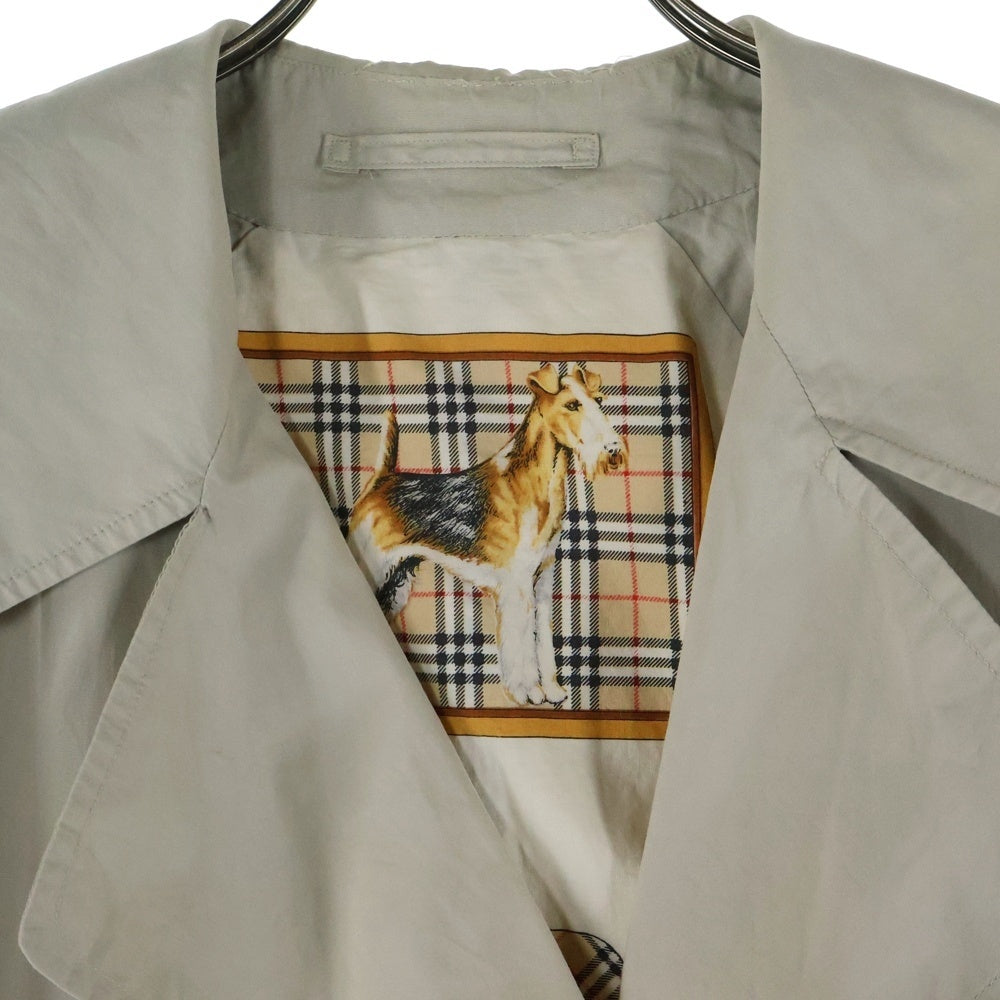 BURBERRYS(バーバリーズ) 80S イングランド製 裏地ノバチェック犬柄 ライトコットン スプリングコート ベージュ