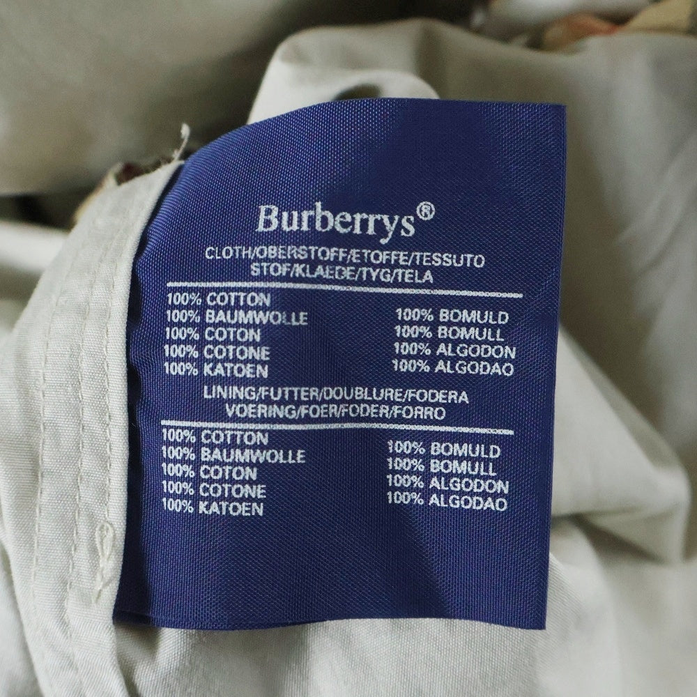 BURBERRYS(バーバリーズ) 80S イングランド製 裏地ノバチェック犬柄 ライトコットン スプリングコート ベージュ