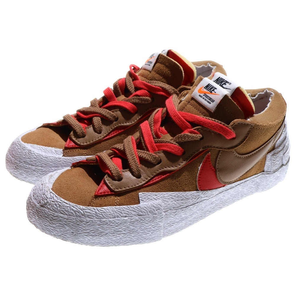 NIKE(ナイキ) ×SACAI BLAZER LOW BRITISH TAN サカイ ブレーザー ローカットスニーカー ホワイト/ブラウン US8.5/26.5cm DD1877-200