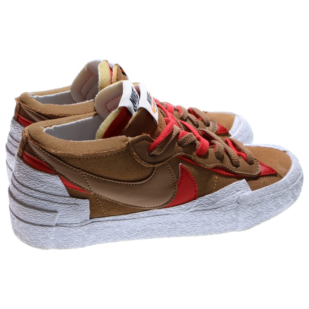 NIKE(ナイキ) ×SACAI BLAZER LOW BRITISH TAN サカイ ブレーザー ローカットスニーカー ホワイト/ブラウン US8.5/26.5cm DD1877-200